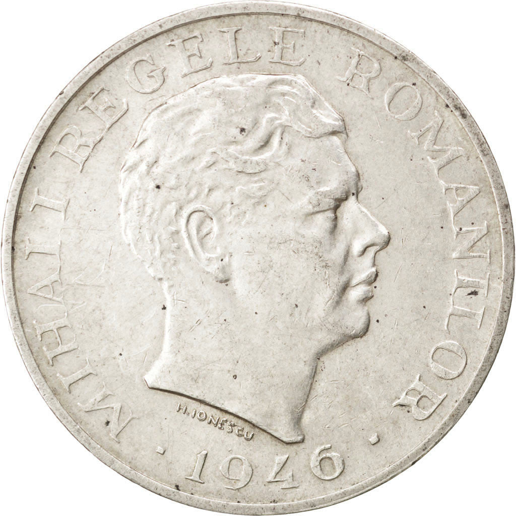 ROMANIA, 100000 Lei, 1946, KM #71, EF(40-45), Silver, 37, 25.32