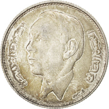 MOROCCO, 5 Dirhams, 1965, Paris, KM #57, AU(50-53), Silver, 11.72