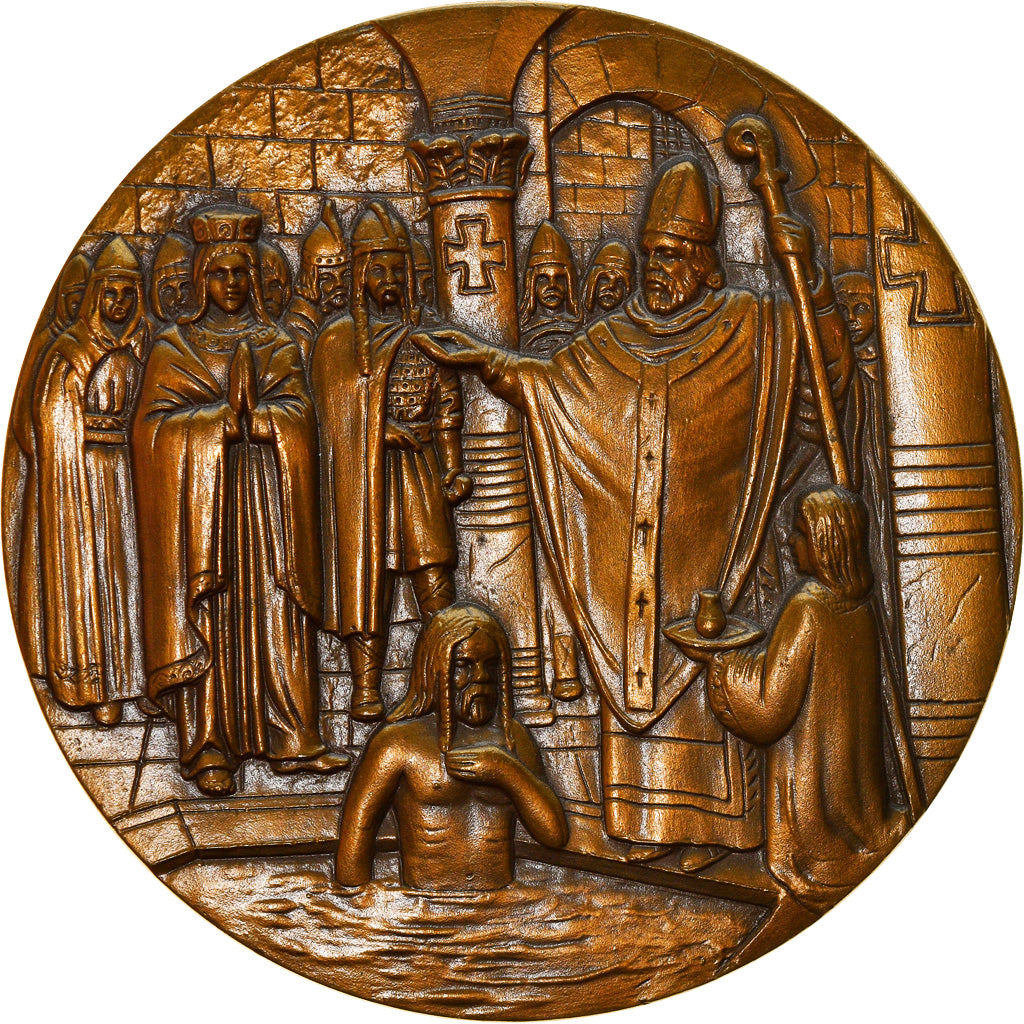 France, Médaille, XVème Centenaire du Baptème de Clovis, Reims, History