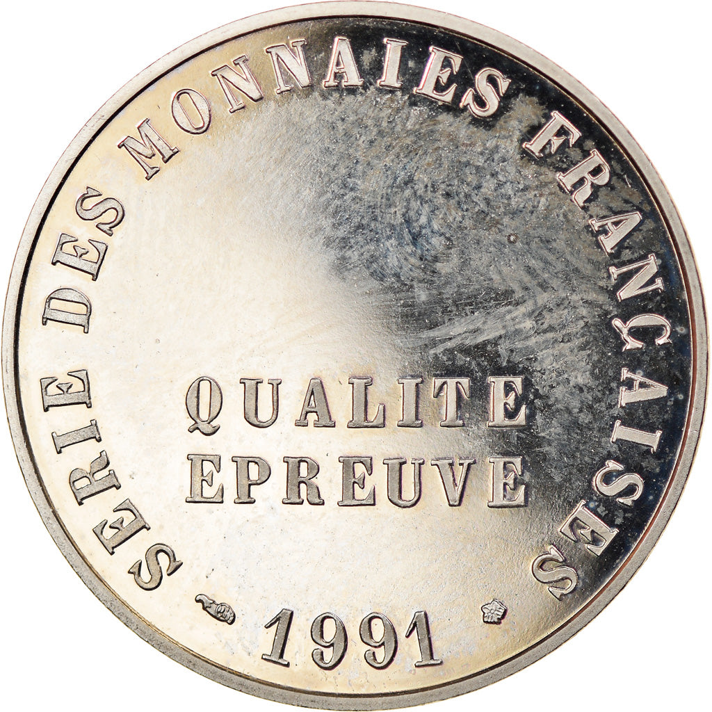 Coin, France, Essai au module, 20 Francs, 1991, MS(63), Nickel