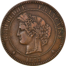 Coin, France, Cérès, 10 Centimes, 1877, Paris, EF(40-45), Bronze, KM:815.1