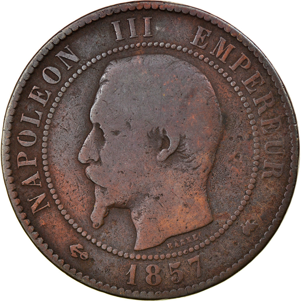 Moneta, Francia, Napoleon III, Napoléon III, 10 Centimes, 1857, Bordeaux, B+