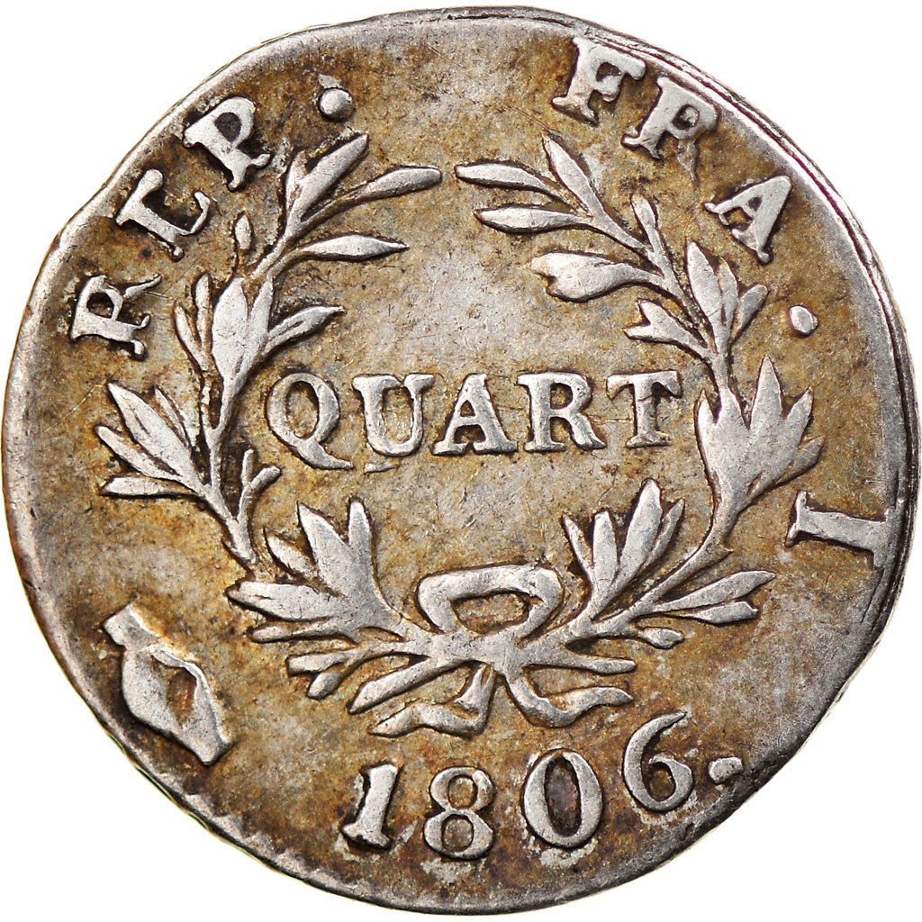 Coin, France, Napoléon I, 1/4 Franc, 1806, Limoges, Very rare, EF(40-45)