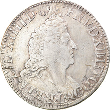 Moeda, França, Louis XIV, Écu aux palmes, Ecu, 1693, Paris, VF(30-35), Prata