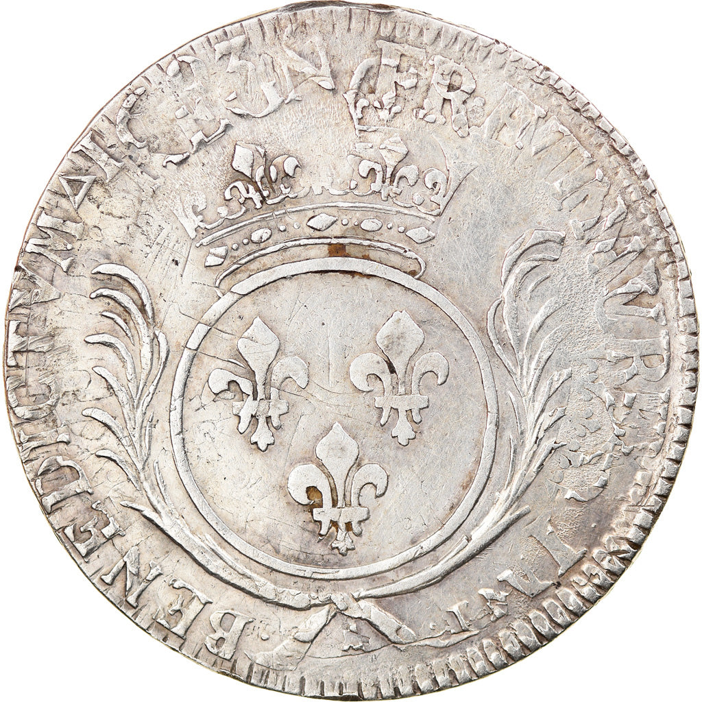 Moeda, França, Louis XIV, Écu aux palmes, Ecu, 1693, Paris, VF(30-35), Prata