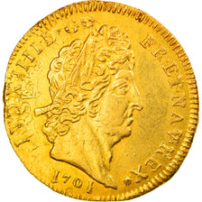 Moeda, França, Louis XIV, Louis d'or aux 8 L et aux insignes, Louis d'Or, 1701