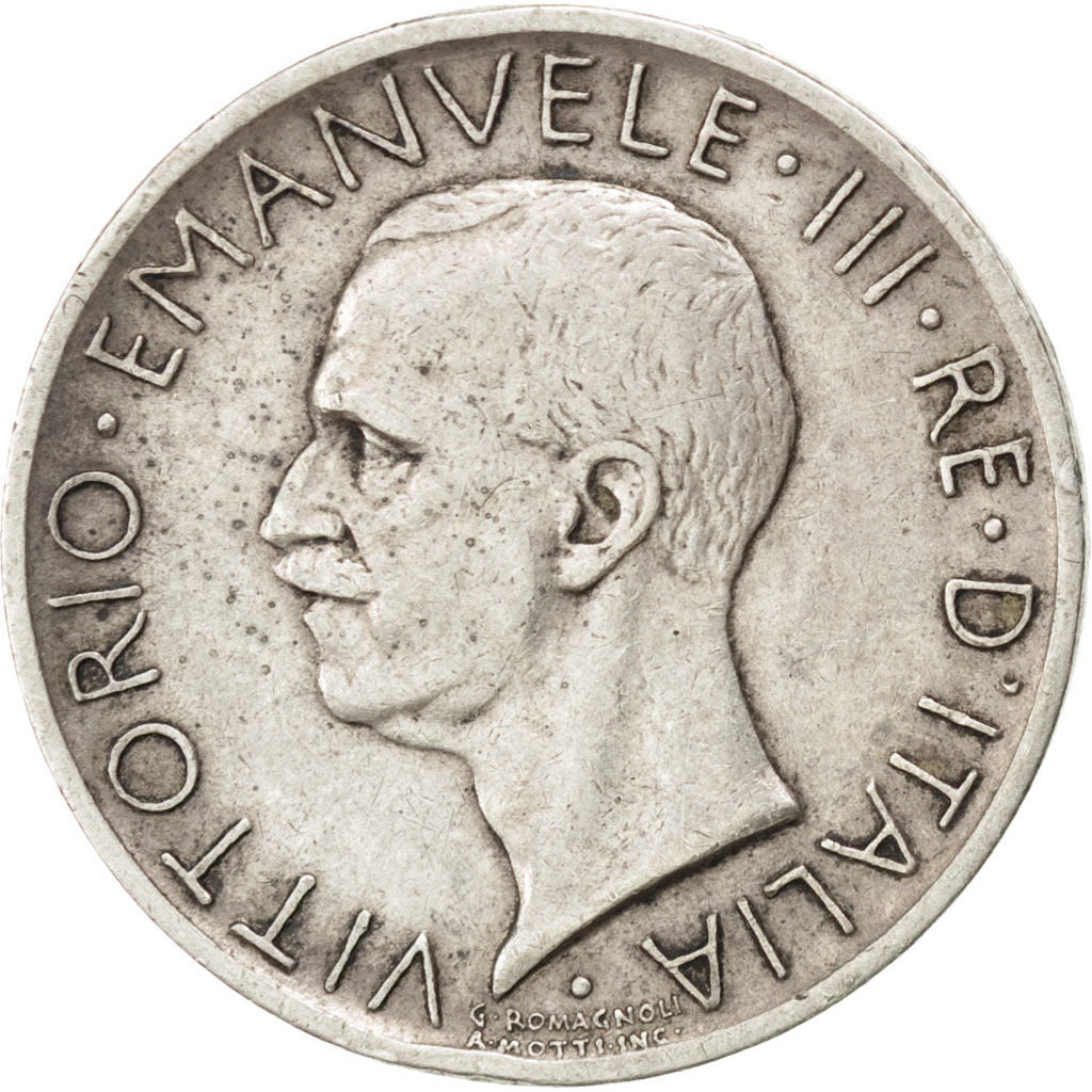 Coin, Italy, Vittorio Emanuele III, 5 Lire, 1928, Rome, EF(40-45), Silver