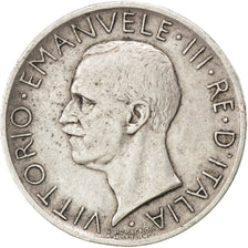 Coin, Italy, Vittorio Emanuele III, 5 Lire, 1928, Rome, EF(40-45), Silver