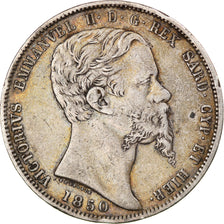 Monnaie, États italiens, SARDINIA, Vittorio Emanuele II, 5 Lire, 1850, Genoa