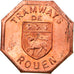 France, Jeton, Rouen, Tramways de rouen, Bon pour une Section, Banlieue, SUP+