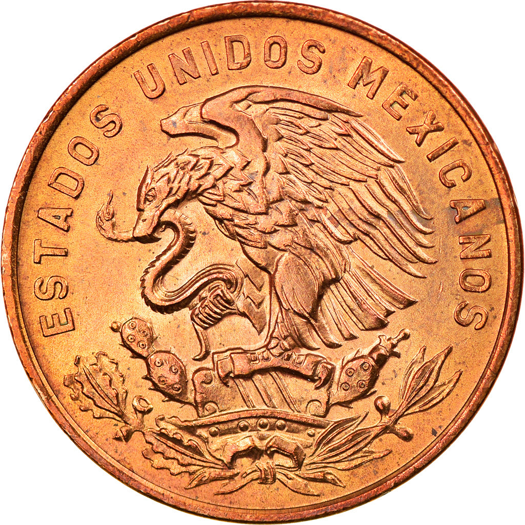Coin, Mexico, 20 Centavos, 1965, Mexico City, MS(63), Bronze, KM:440