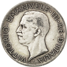 ITALY, 5 Lire, 1927, Rome, KM #67.2, EF(40-45), Silver, 23, 4.97