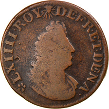Munten, Frankrijk, Louis XIV, Quatre deniers de Strasbourg, 4 Deniers, 1698