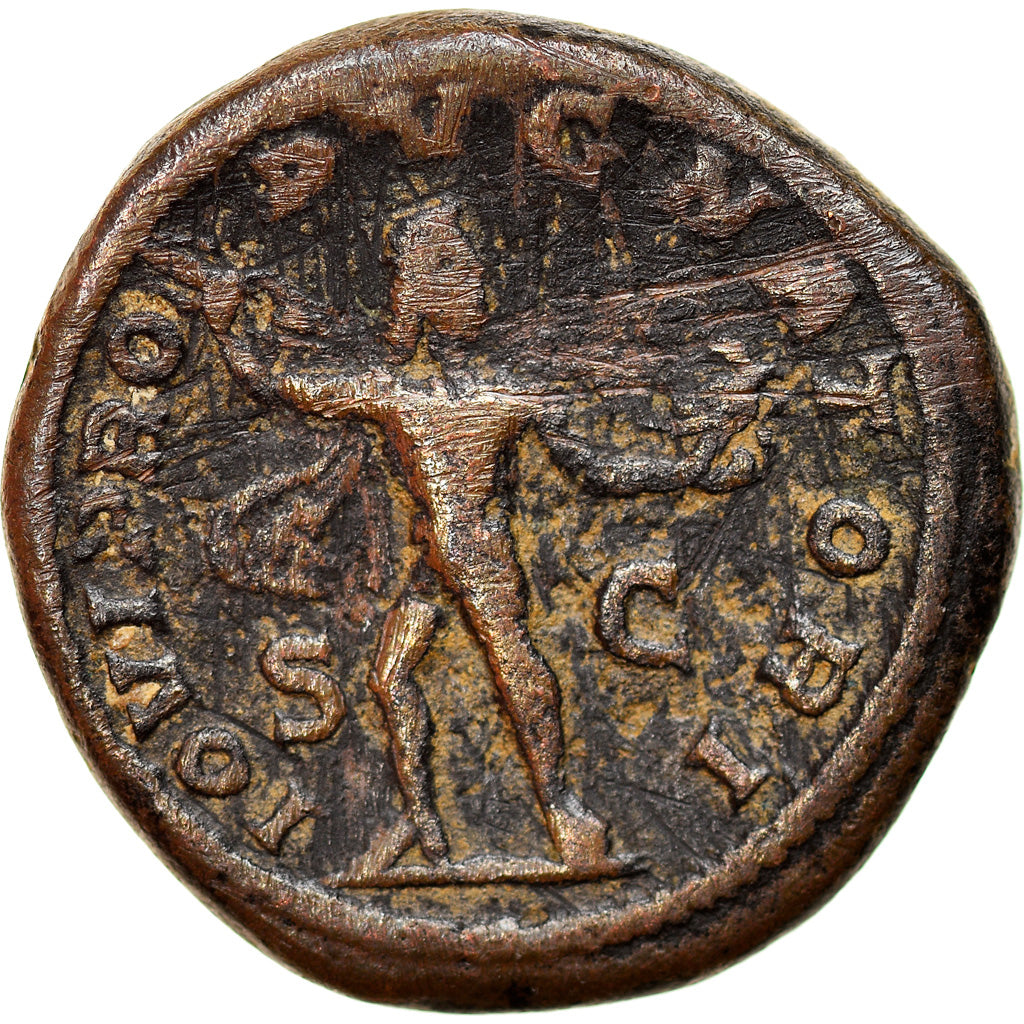 Moneda, Severus Alexander, As, 232, Roma, BC+, Bronce, RIC:630b