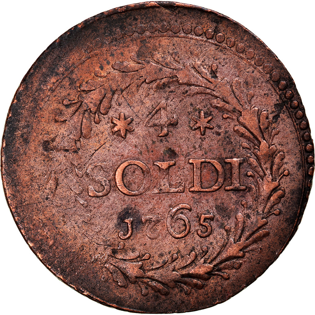 Munten, Italiaanse staten, CORSICA, General Pasquale Paoli, 4 Soldi, 1765