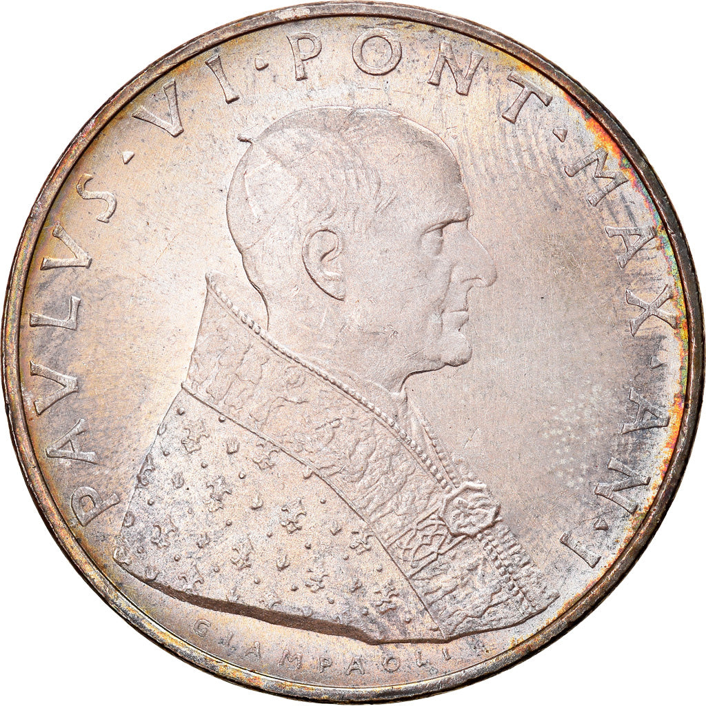 Coin, VATICAN CITY, Paul VI, 500 Lire, 1963, MS(63), Silver, KM:83.1