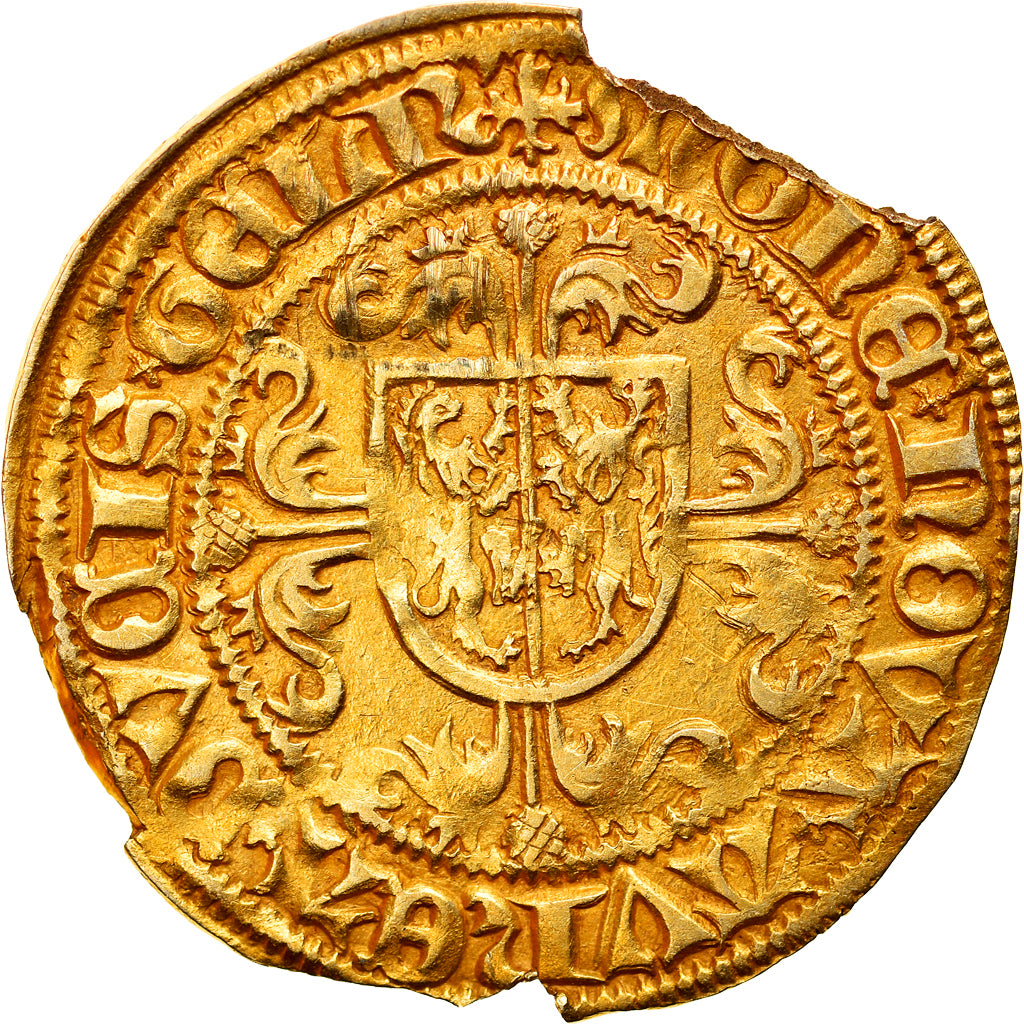 Coin, Spanish Netherlands, Gueldre, Charles d'Egmont, Florin d'or au cavalier