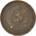 ARGENTINA, 2 Centavos, 1892, KM #33, EF(40-45), Bronze, 30, 10.11