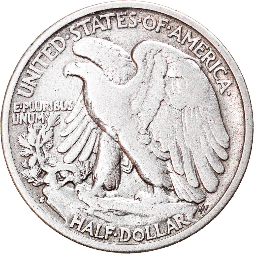 Coin, United States, Walking Liberty Half Dollar, Half Dollar, 1936, U.S. Mint