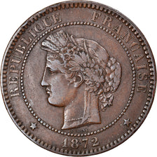 Moneta, Francja, Cérès, 10 Centimes, 1872, Bordeaux, EF(40-45), Bronze