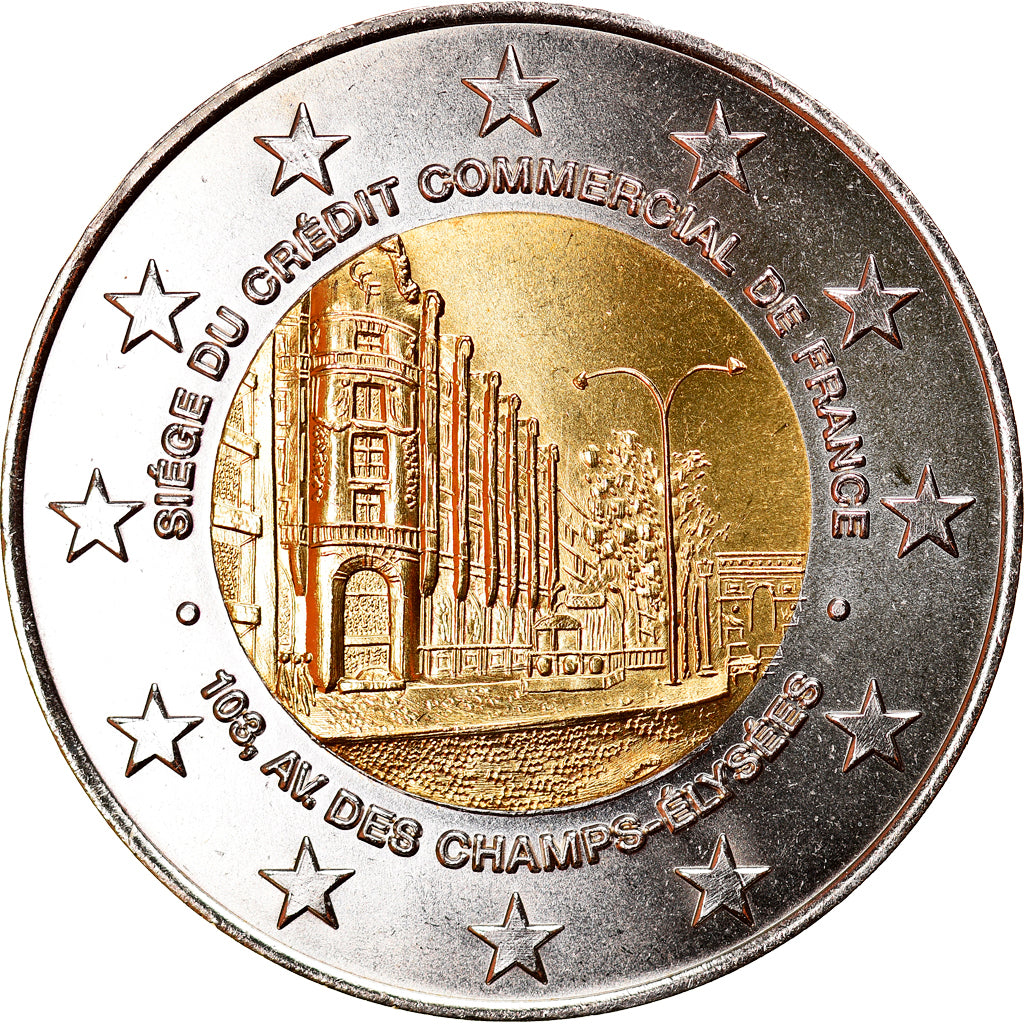 Francja, Medal, CCF, Avènement de l'Euro, 1999, MS(65-70), Miedź-Nikiel