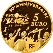 França, 5 Euro, Europa, 2011, Paris, MS(65-70), Dourado, Gadoury:EU 488