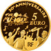 França, 5 Euro, Europa, 2011, Paris, MS(65-70), Dourado, Gadoury:EU 488