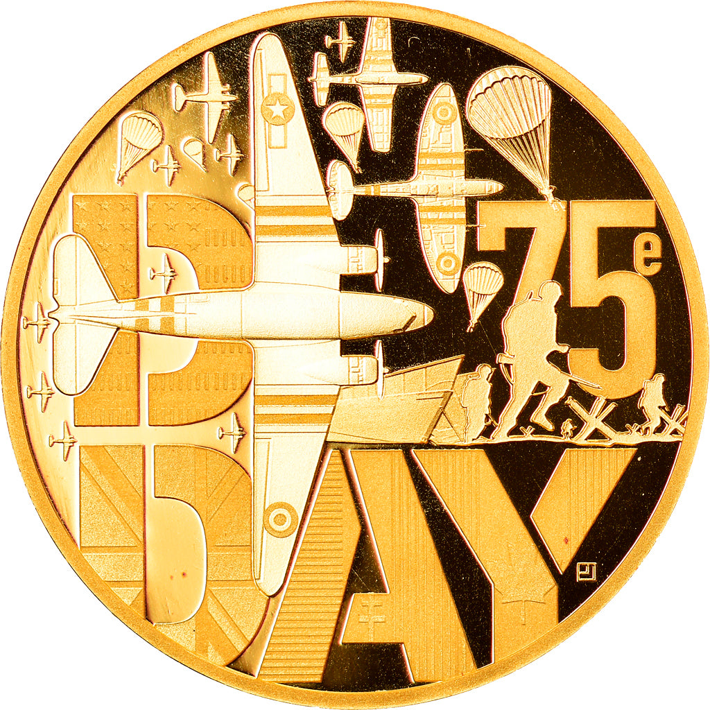 France, Monnaie de Paris, 50 Euro, D-Day, 2019, Paris, FDC, Or