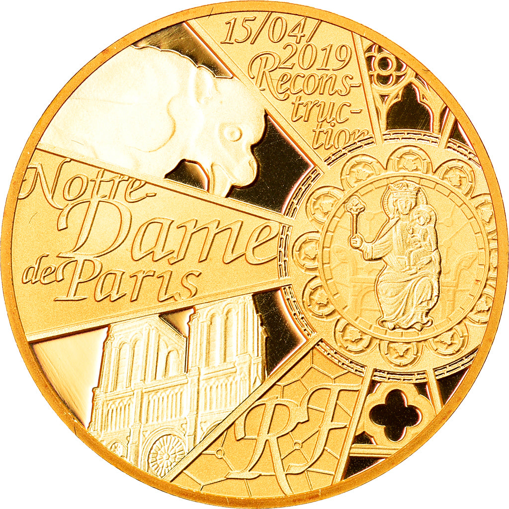 France, Monnaie de Paris, 50 Euro, Reconstruction de Notre-Dame, 2019, Paris