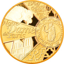 France, Monnaie de Paris, 50 Euro, Reconstruction de Notre-Dame, 2019, Paris