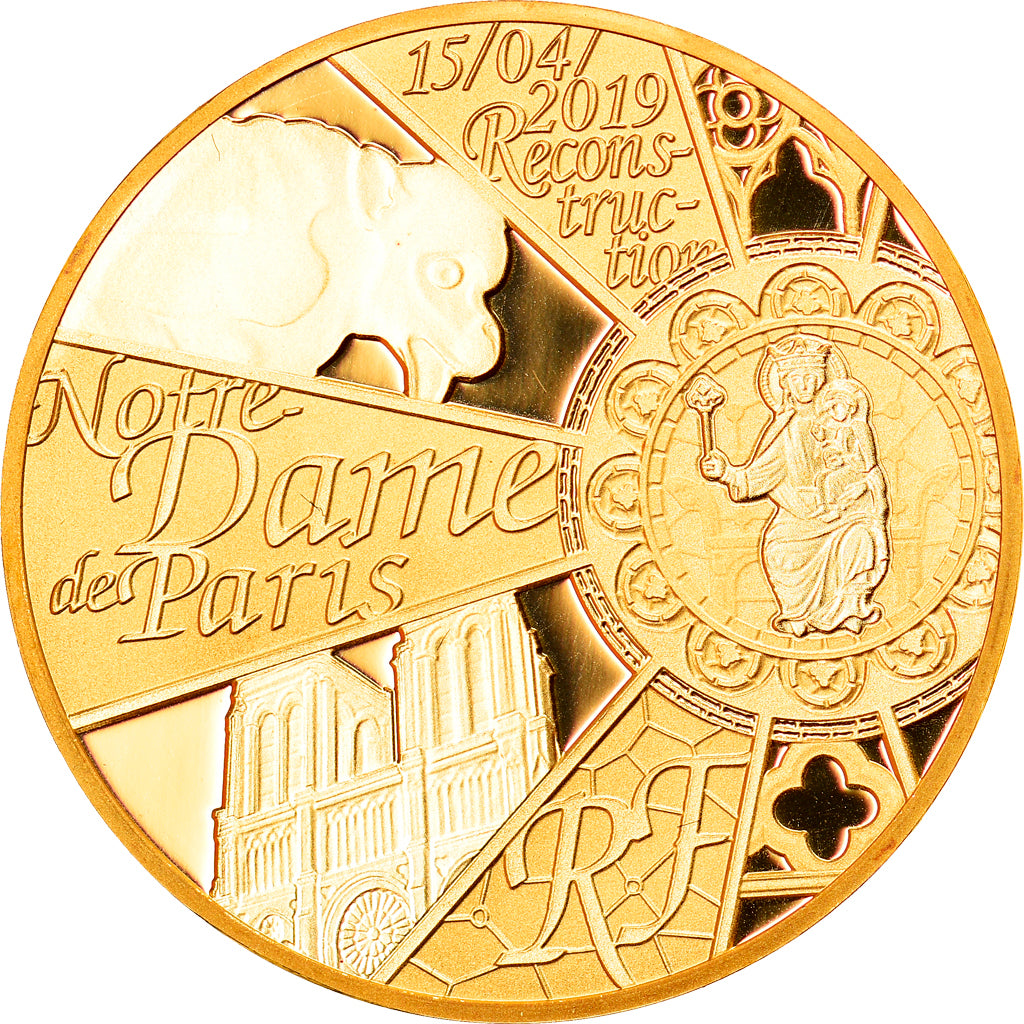 France, Monnaie de Paris, 50 Euro, Reconstruction de Notre-Dame, 2019, Paris