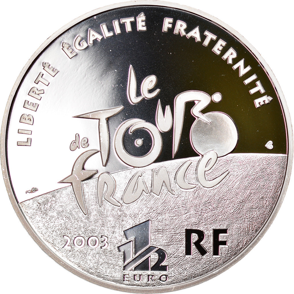 France, 1-1/2 Euro, Tour de France - Étape de montagne, 2003, Paris, Proof
