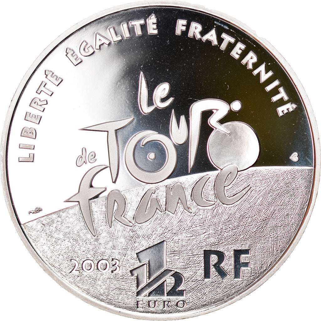 Frankrijk, 1-1/2 Euro, Tour de France - 100 ans de Tour, 2003, Paris, Proof