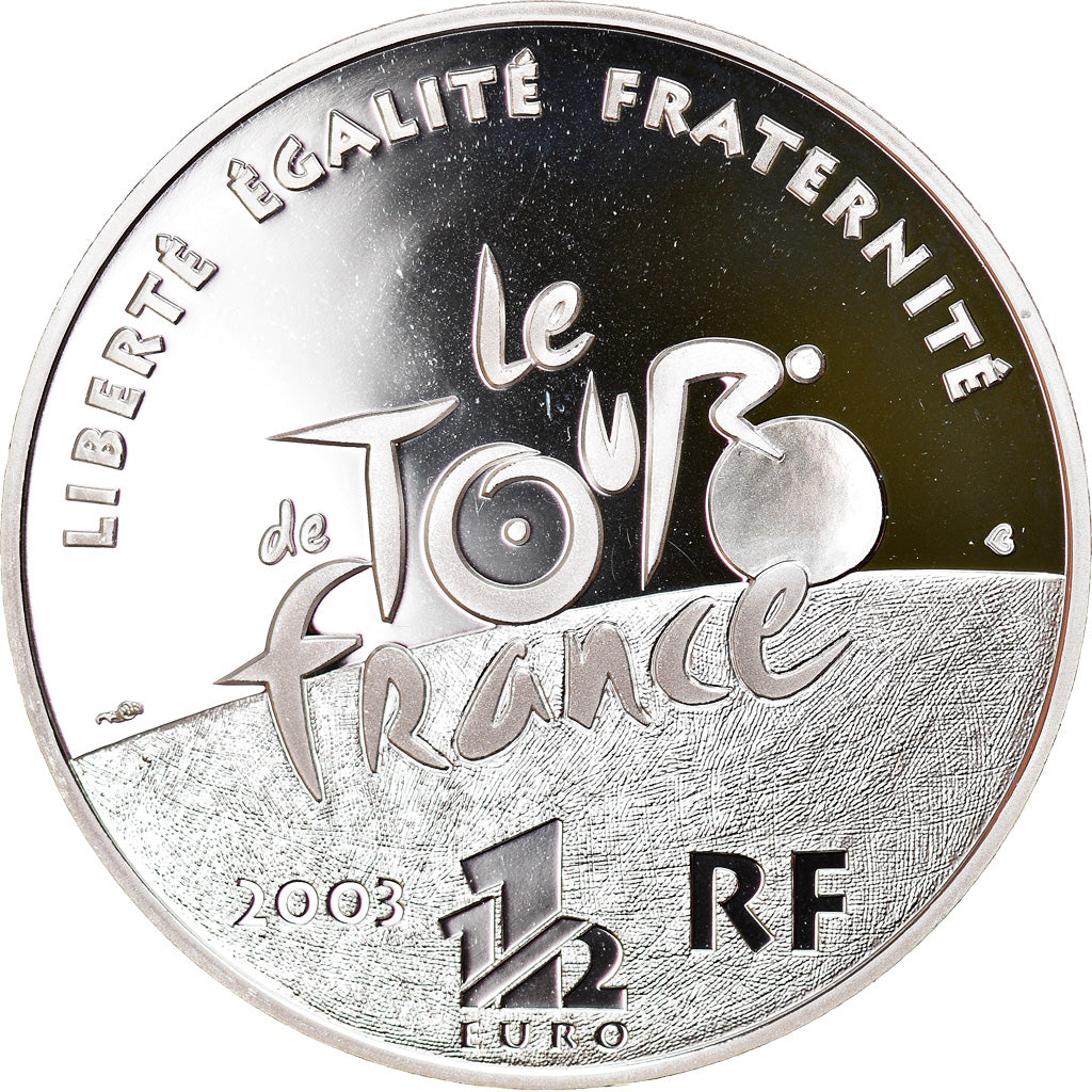 Francia, 1-1/2 Euro, Tour de France - 100 ans de Tour, 2003, Paris, Proof, FDC