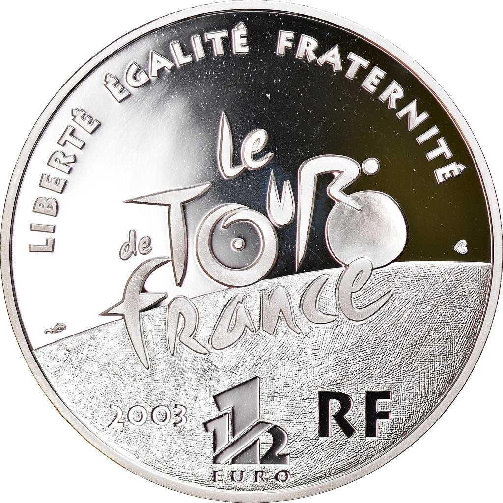 France, 1-1/2 Euro, Tour de France - Contre la montre, 2003, Paris, Proof
