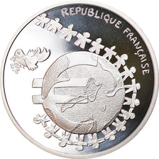 France, 1/4 Euro, L'Euro des enfants, 2002, Paris, Proof, FDC, Argent