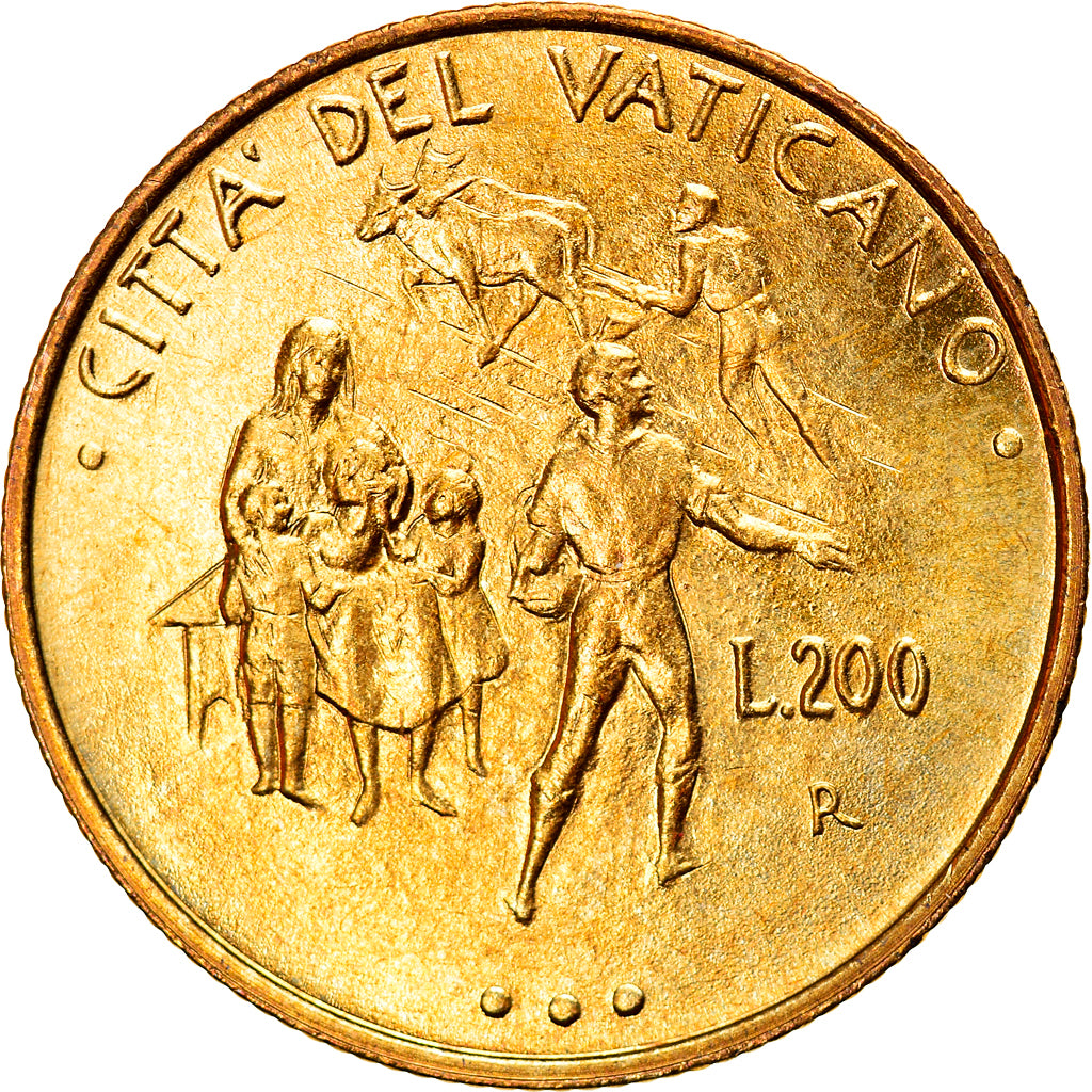 Coin, VATICAN CITY, John Paul II, 200 Lire, 1995, Roma, MS(65-70)