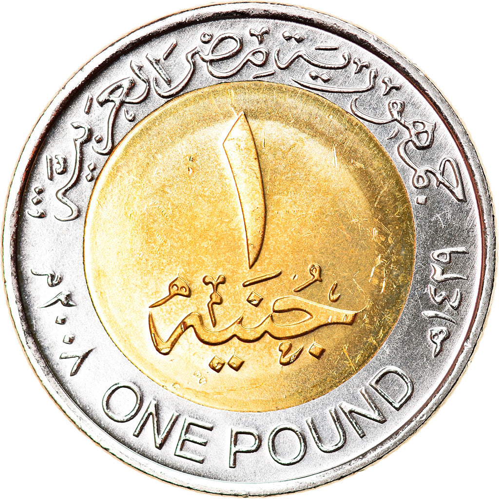 Monnaie, Égypte, Winged scarab, Pound, 2010/AH1431, SPL, Bi-Metallic