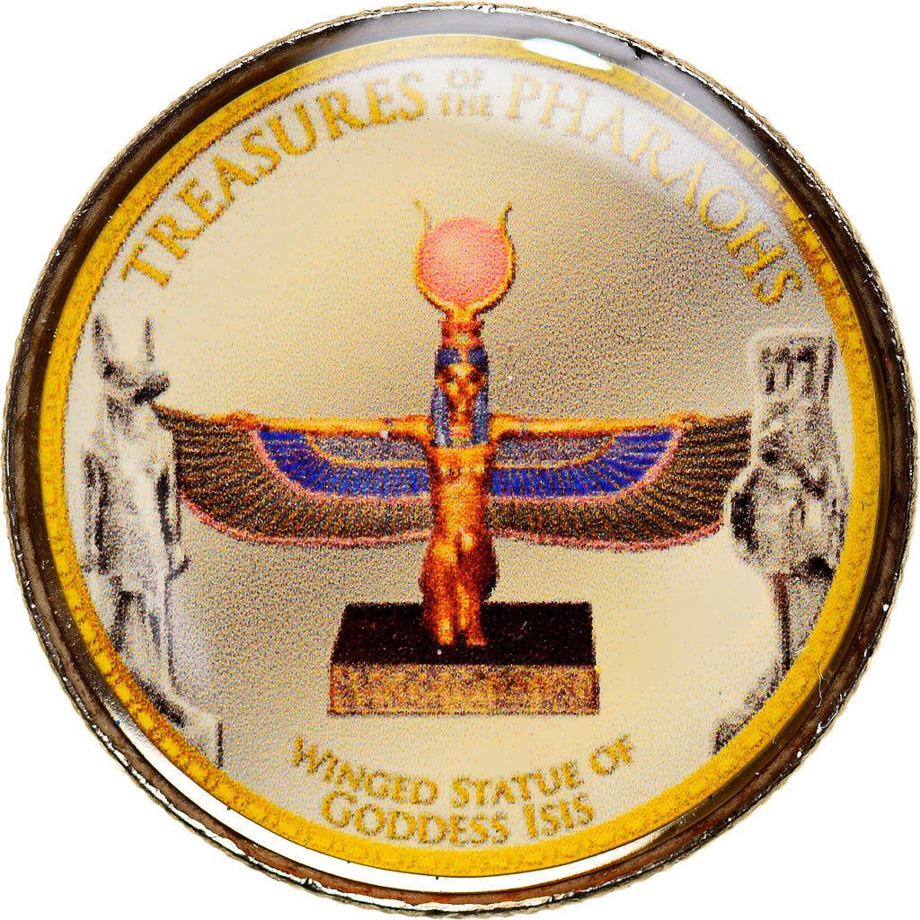 Monnaie, Égypte, Winged statue of Isis, Pound, 2010/AH1431, SPL, Bi-Metallic