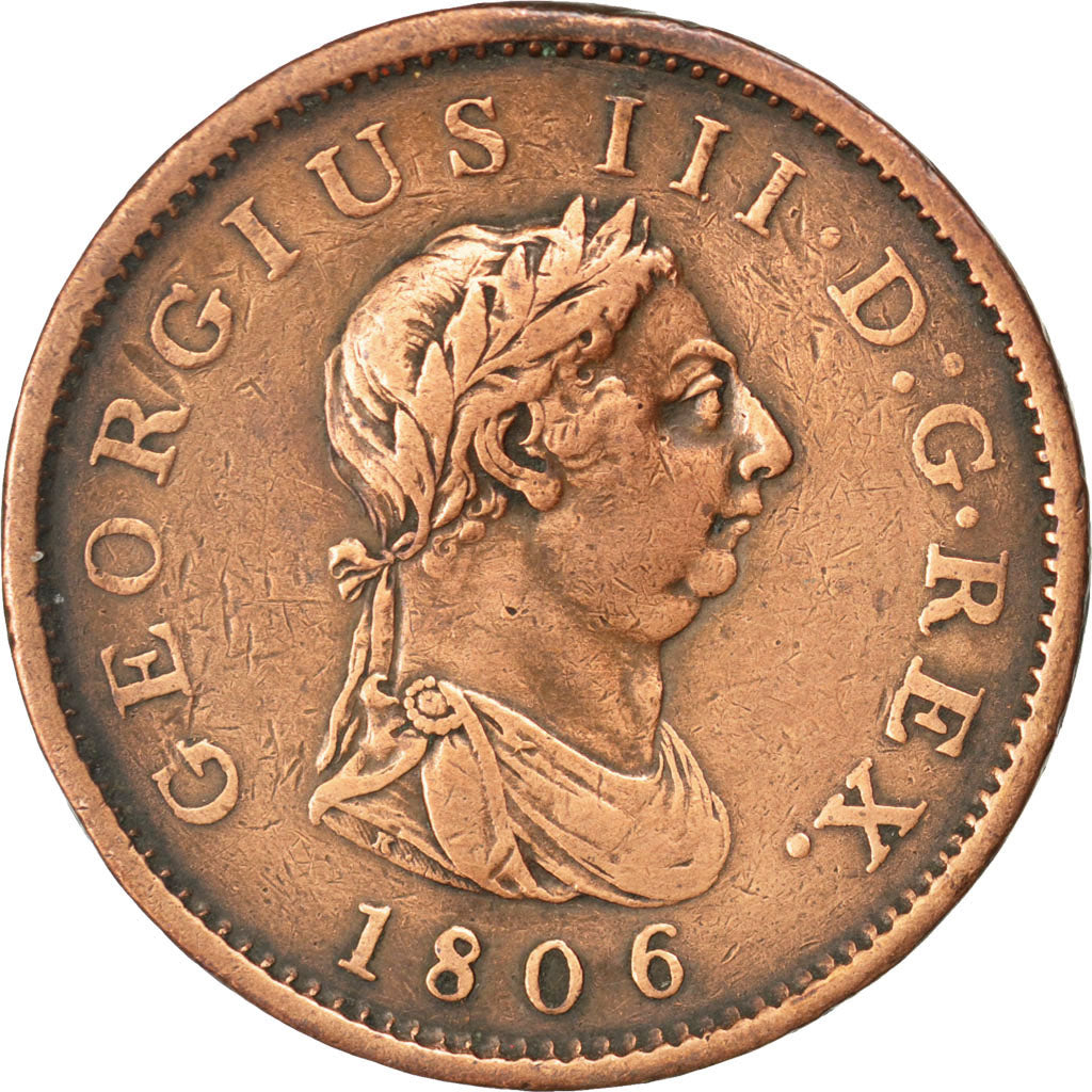Great Britain, Penny, 1806, KM #663, EF(40-45), Copper, 18.80