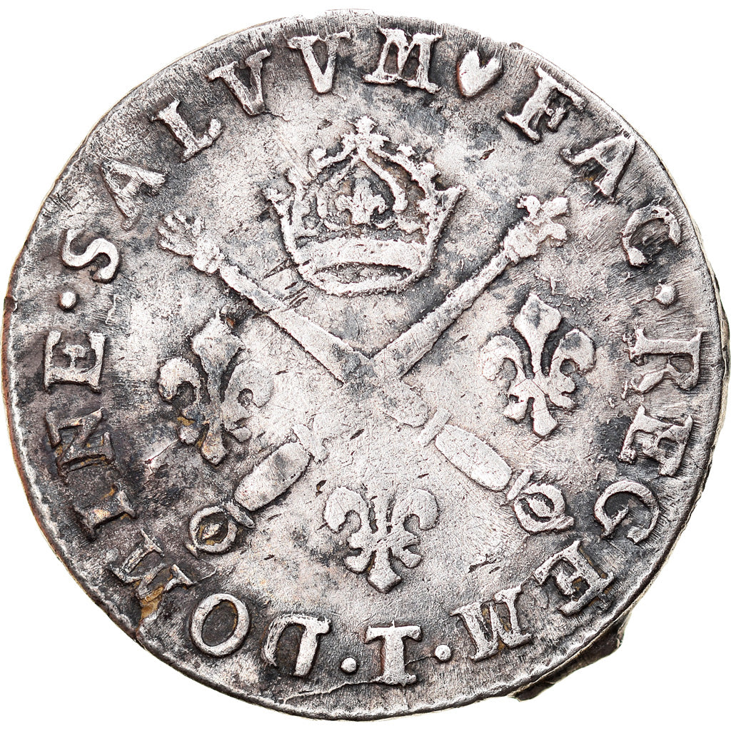 Moneda, Francia, Louis XIV, 10 Sols aux insignes, 10 Sols-1/8 Ecu, 1707, Nantes