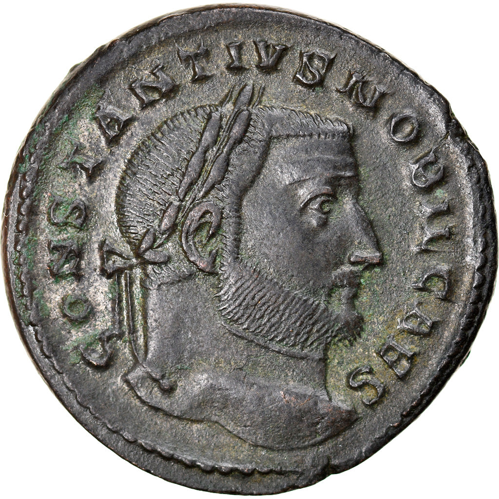 Coin, Constantius I, Follis, 298-299, Trier, AU(50-53), Copper, RIC:343