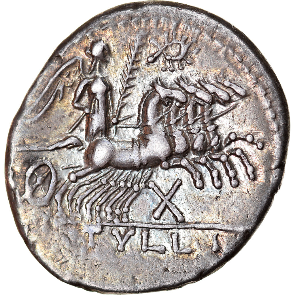 Coin, Tullia, Denarius, 120 BC, Roma, AU(55-58), Silver, Babelon:1