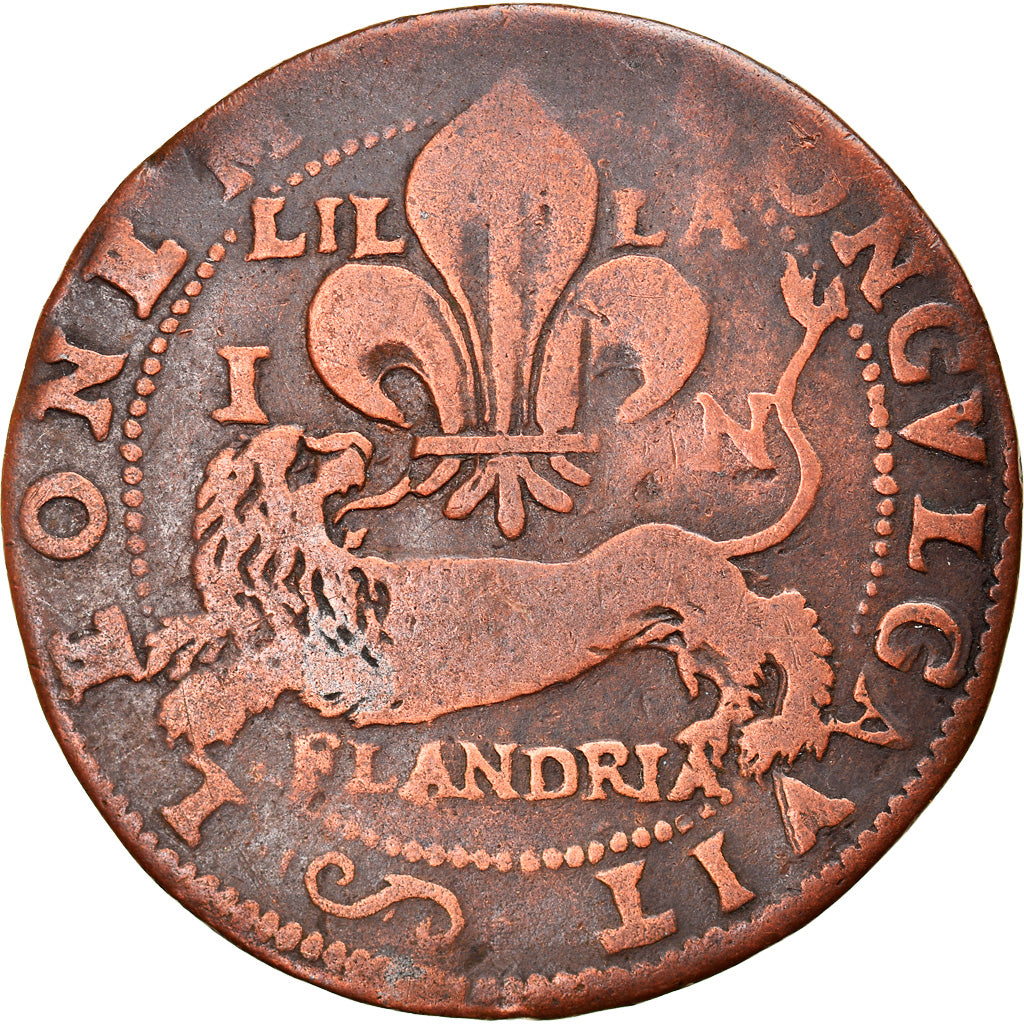 Pays-Bas espagnols, Jeton, Philip IV, La fidélité de Lille, TB, Cuivre