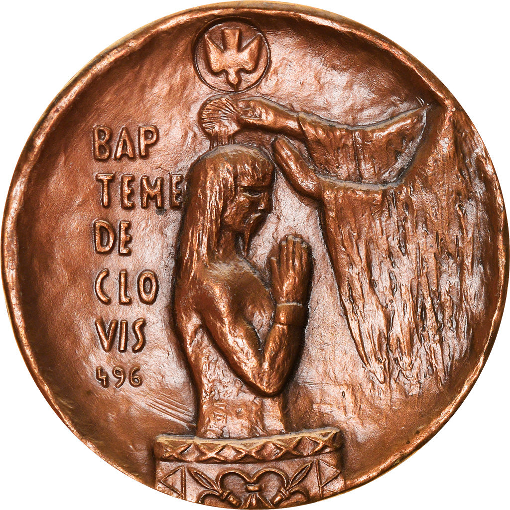 France, Médaille, Saint-Rémi, Baptème de Clovis, History, Renée Vautier