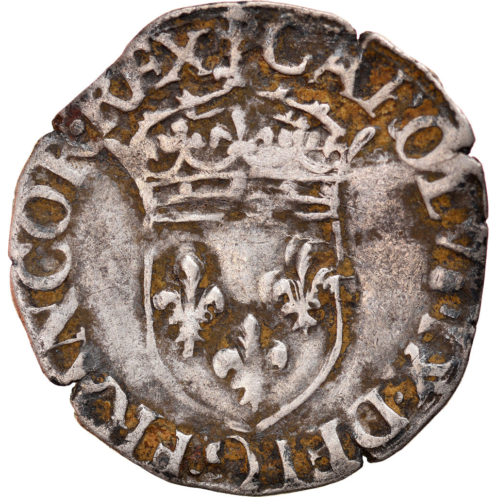 Coin, France, Charles IX, Sol Parisis, 1568, Aix-en-Provence, VF(30-35), Silver