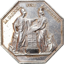 Francia, medalla, Banque de France, An VIII, Dumarest, MBC+, Plata