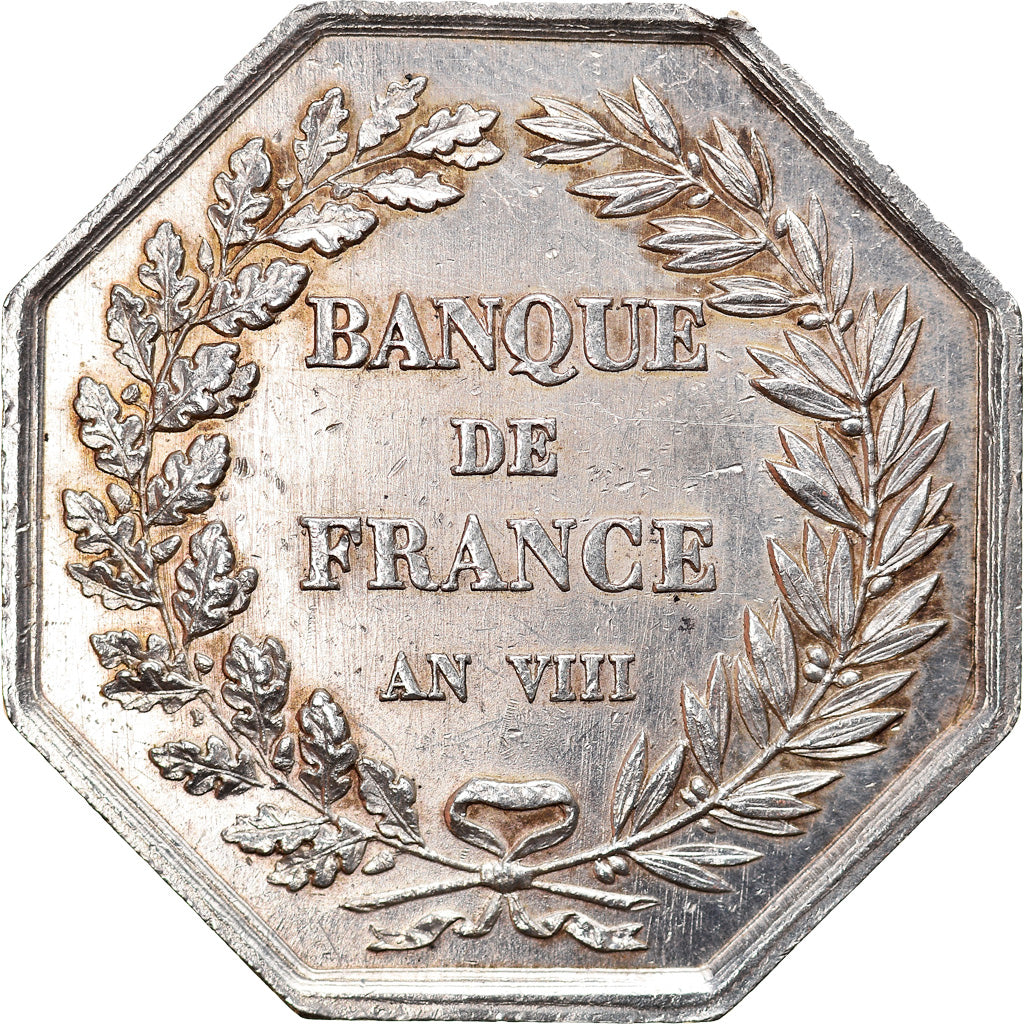 France, Médaille, Banque de France, An VIII, Dumarest, TTB+, Argent