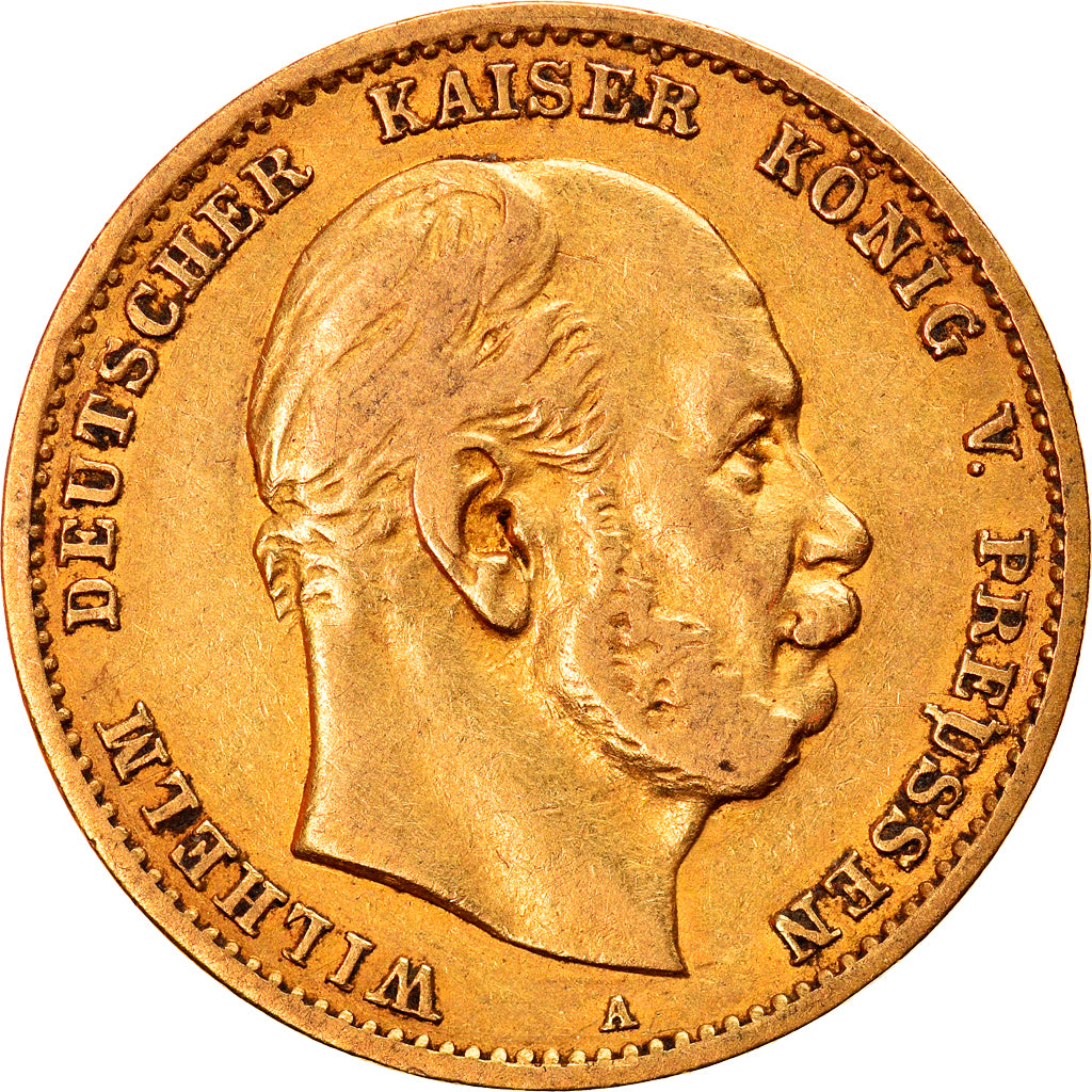 Monnaie, Etats allemands, PRUSSIA, Wilhelm I, 10 Mark, 1875, Berlin, TTB, Or