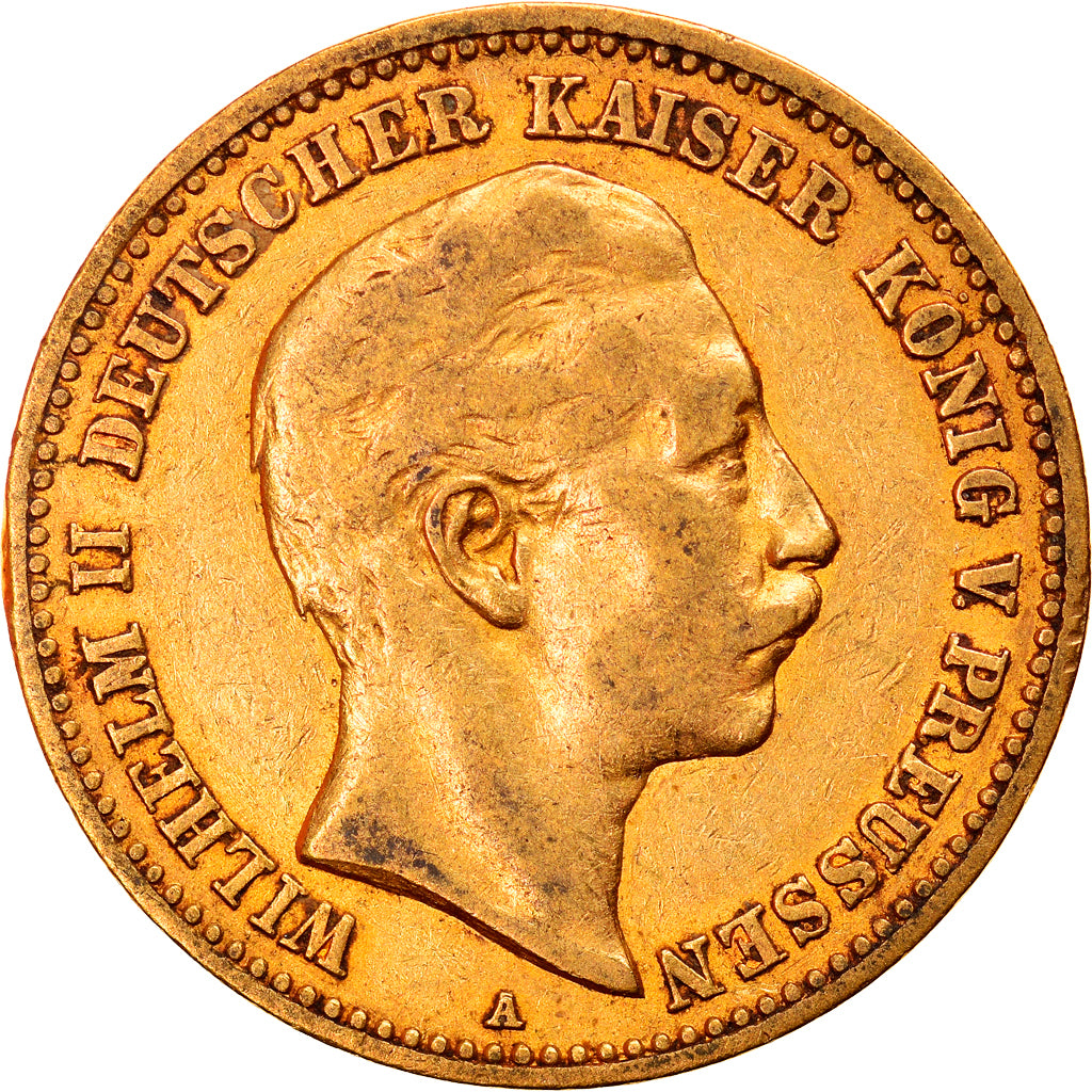 Coin, German States, PRUSSIA, Wilhelm II, 10 Mark, 1890, Berlin, EF(40-45)